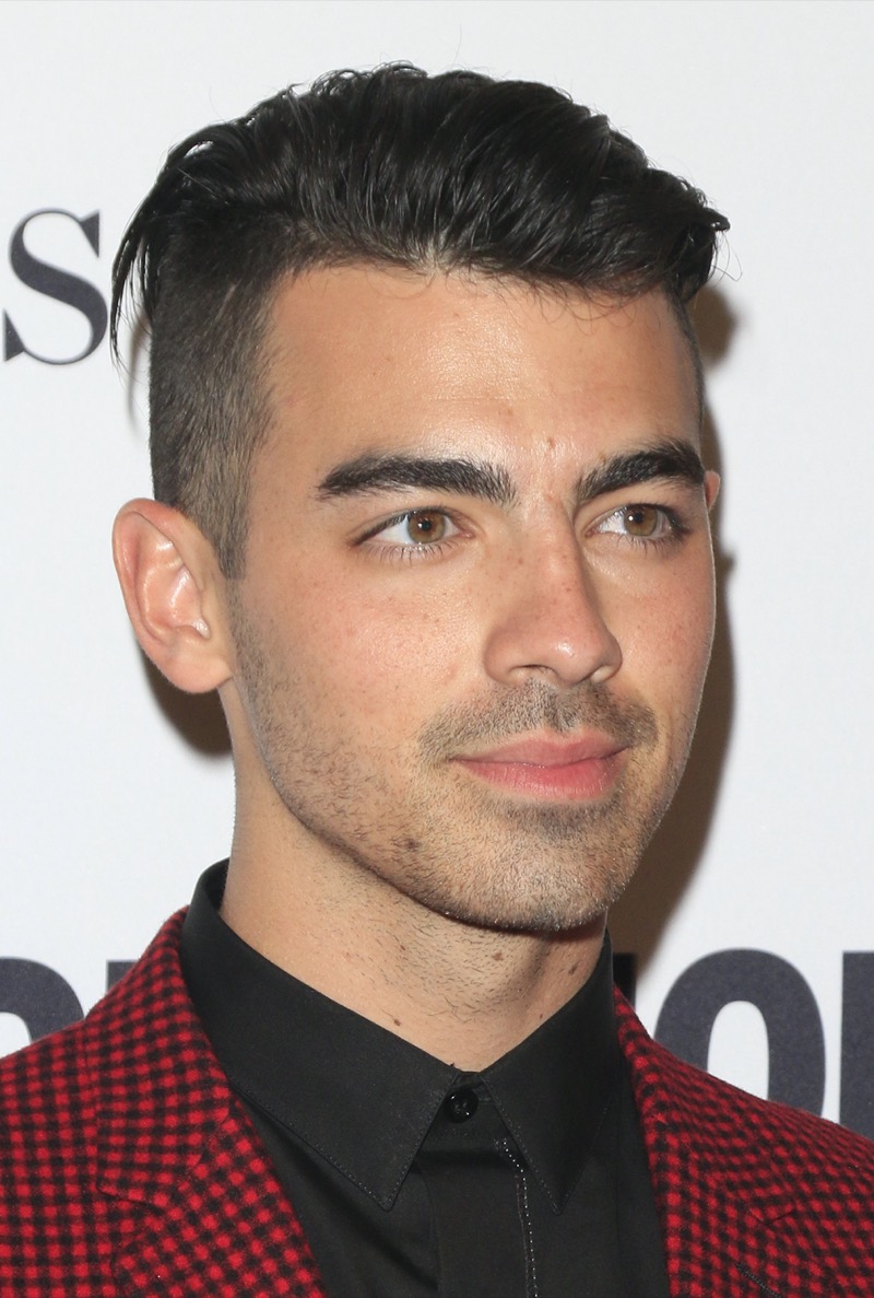 Joe Jonas slick back undercut heart shaped face