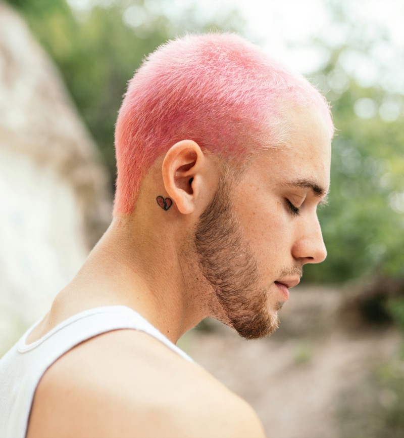 small mastoid ear tattoo heart