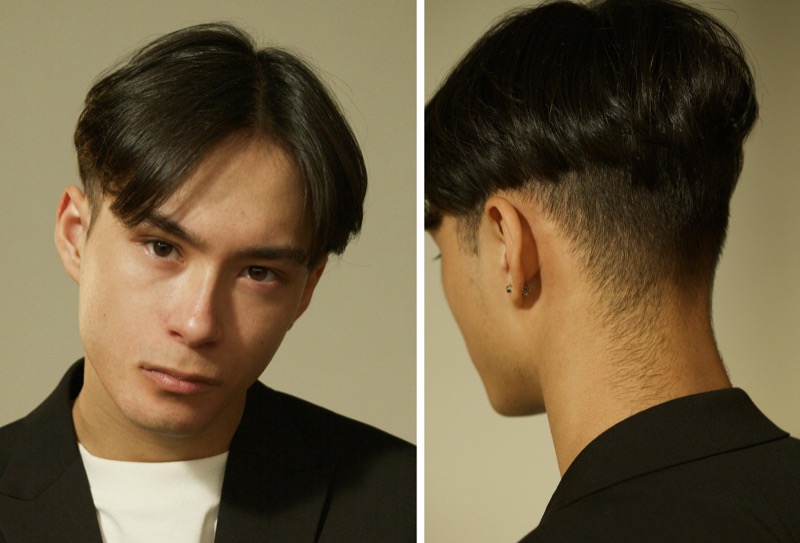 The two block cut offers a trendy, youthful look.