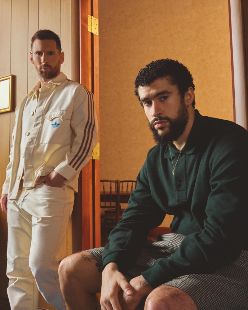 Adidas brand ambassadors Lionel Messi and Bad Bunny join forces for the adidas Bad Bunny & Messi collection.