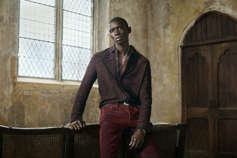 Model Fernando Cabral is the face of the John Varvatos resort 2024 collection.